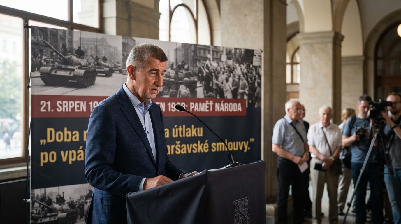Babiš k výročí okupace: Doba nesvobody a útlaku po vpádu vojsk Varšavské smlouvy