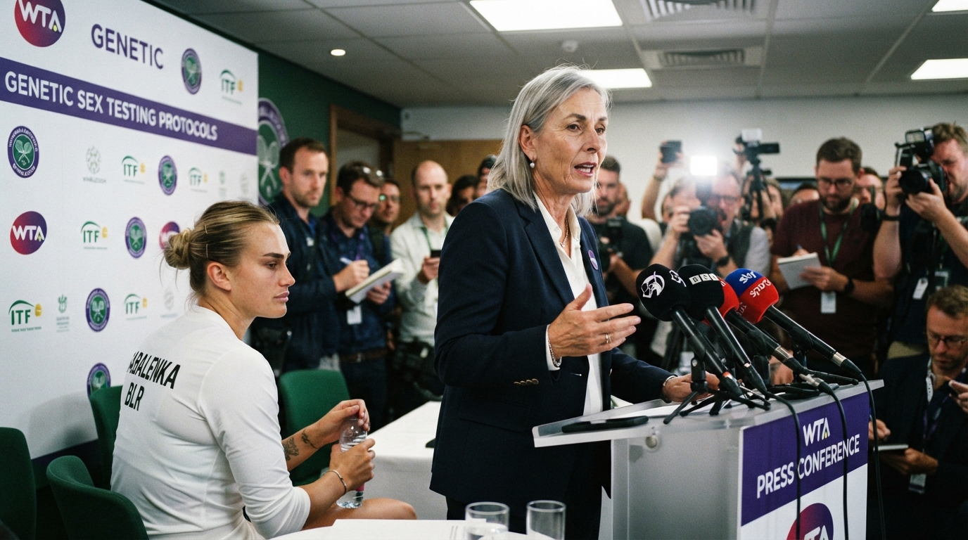 WTA zavádí genetické testy pohlaví, Navrátilová hájí Sabalenkovou
